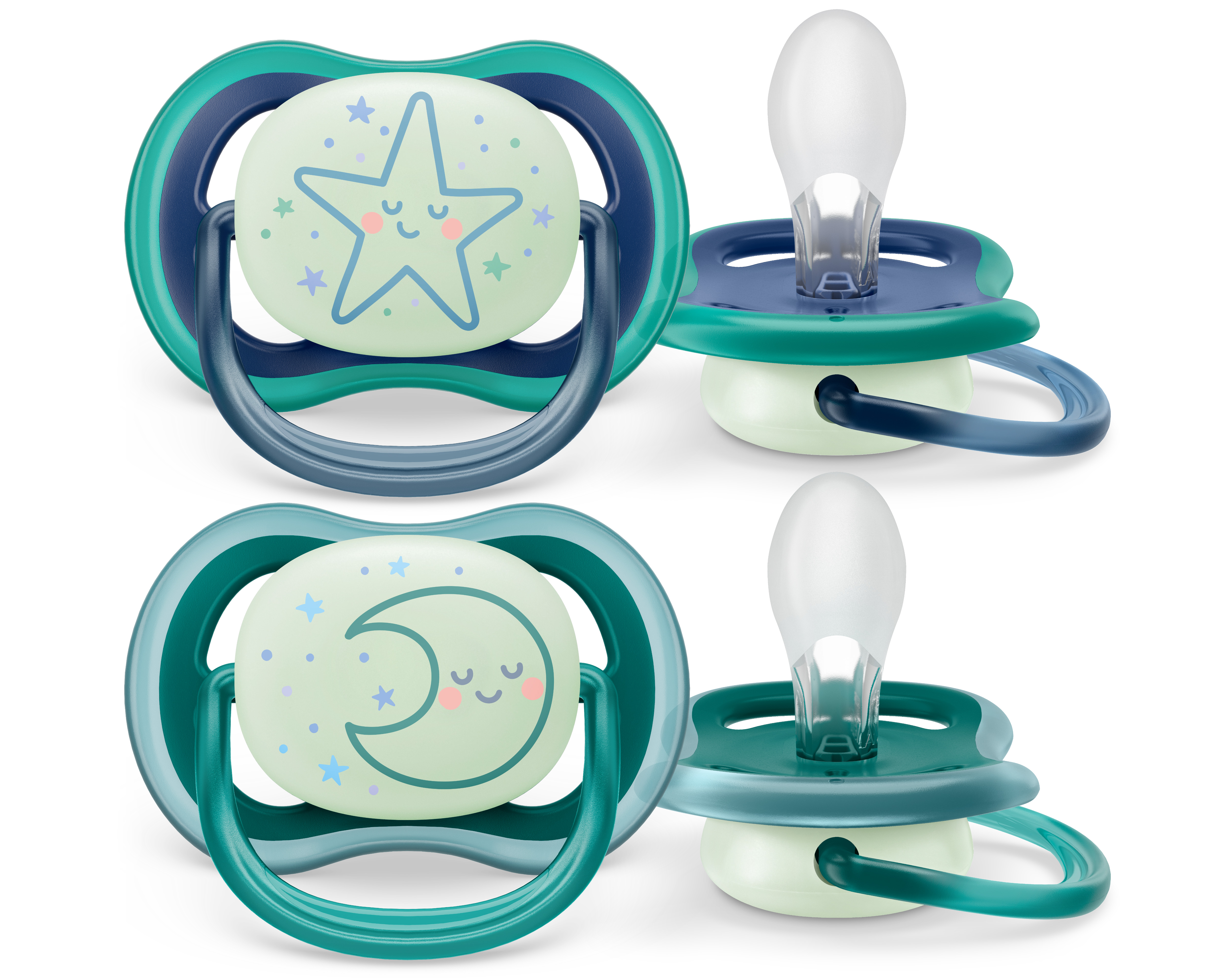 Philips Avent Ultra Air Nattnapp 6-18m Blå/Grön 2 st