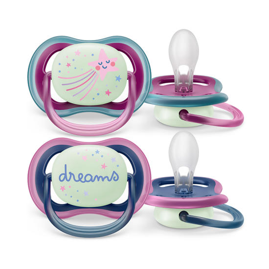 Philips Avent Ultra Air Nattnapp 6-18 månader Blå/Lila 2 st