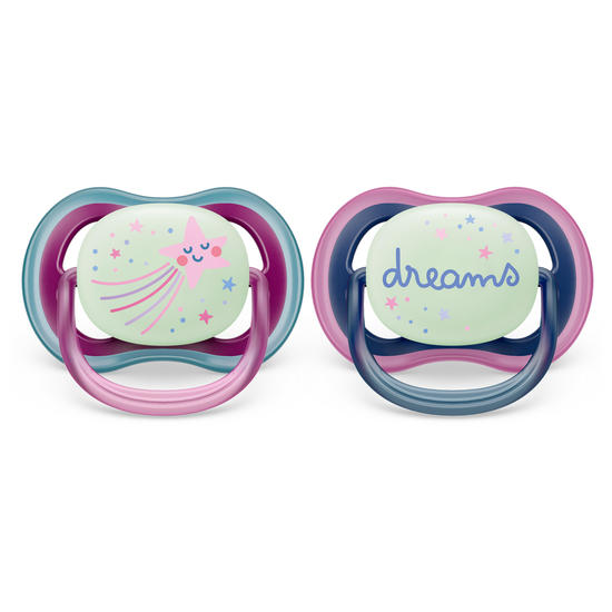 Philips Avent Ultra Air Nattnapp 6-18 månader Blå/Lila 2 st
