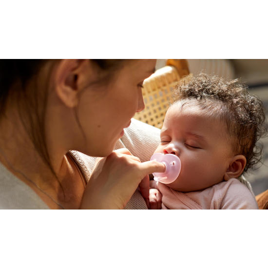 Philips Avent Curved Soothie 0-6 m Rosa/Ljusrosa 2 st