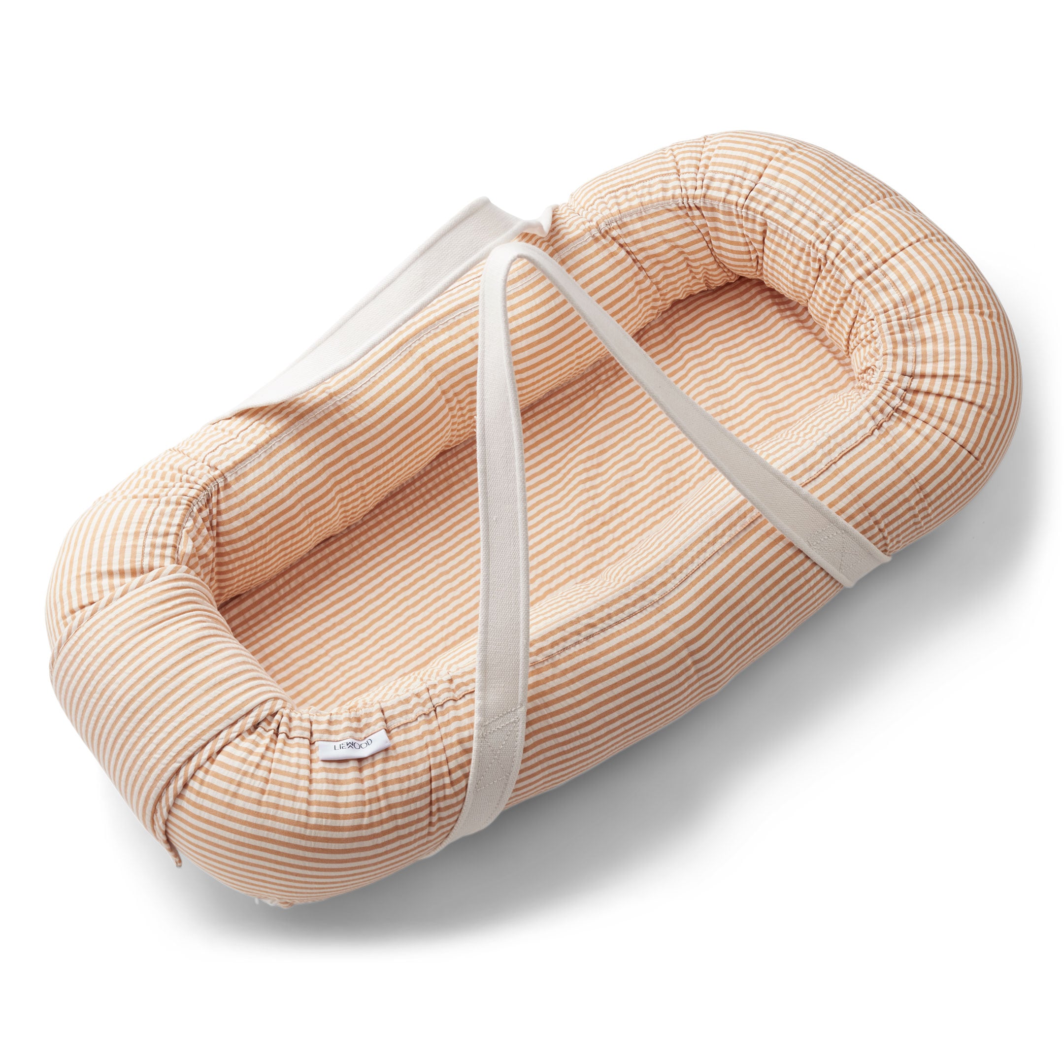 LIEWOOD Gro Babynest Stripe Tuscany Rose Sandy
