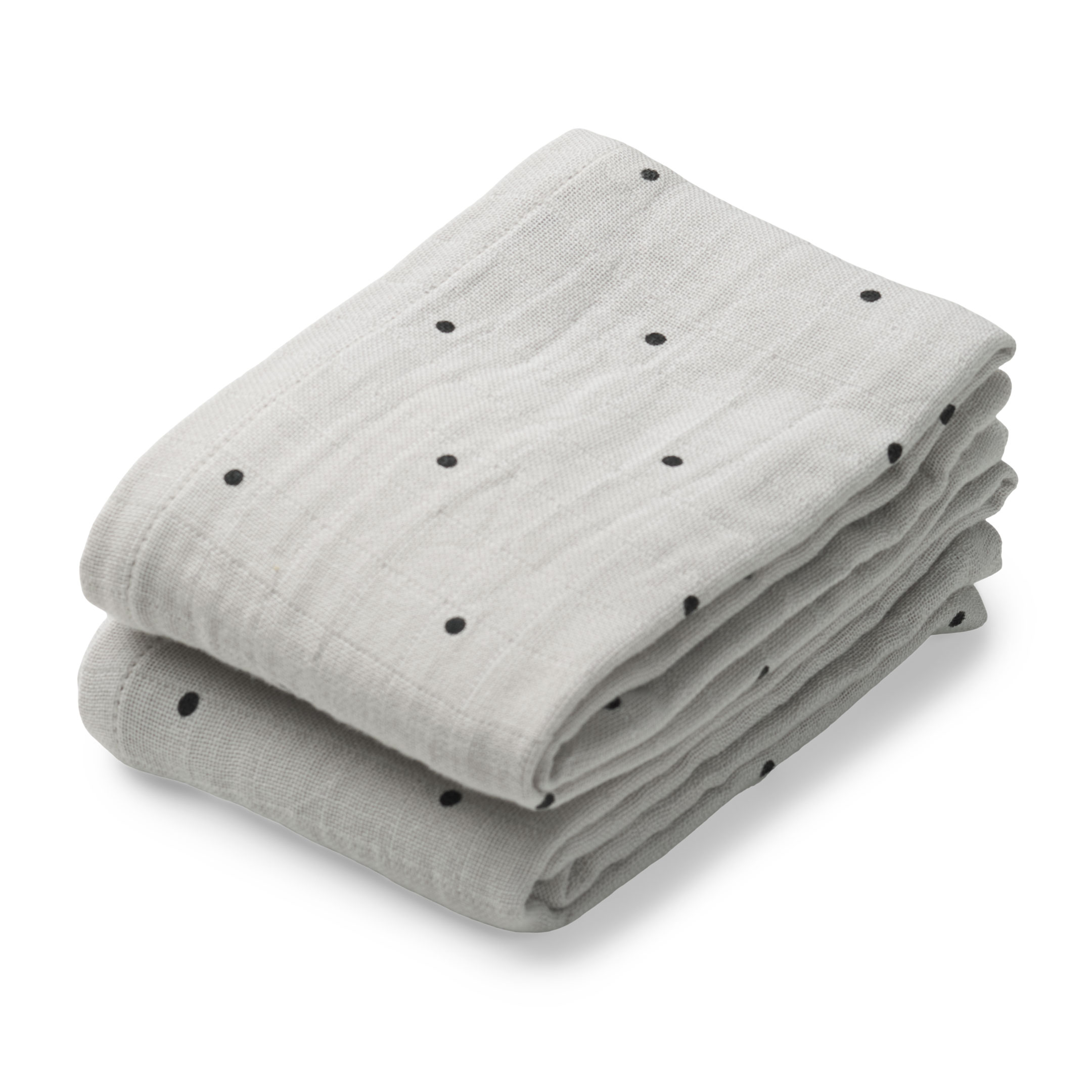LIEWOOD Lewis Muslinfilt 65x65 Dumbo Grey 2-pack