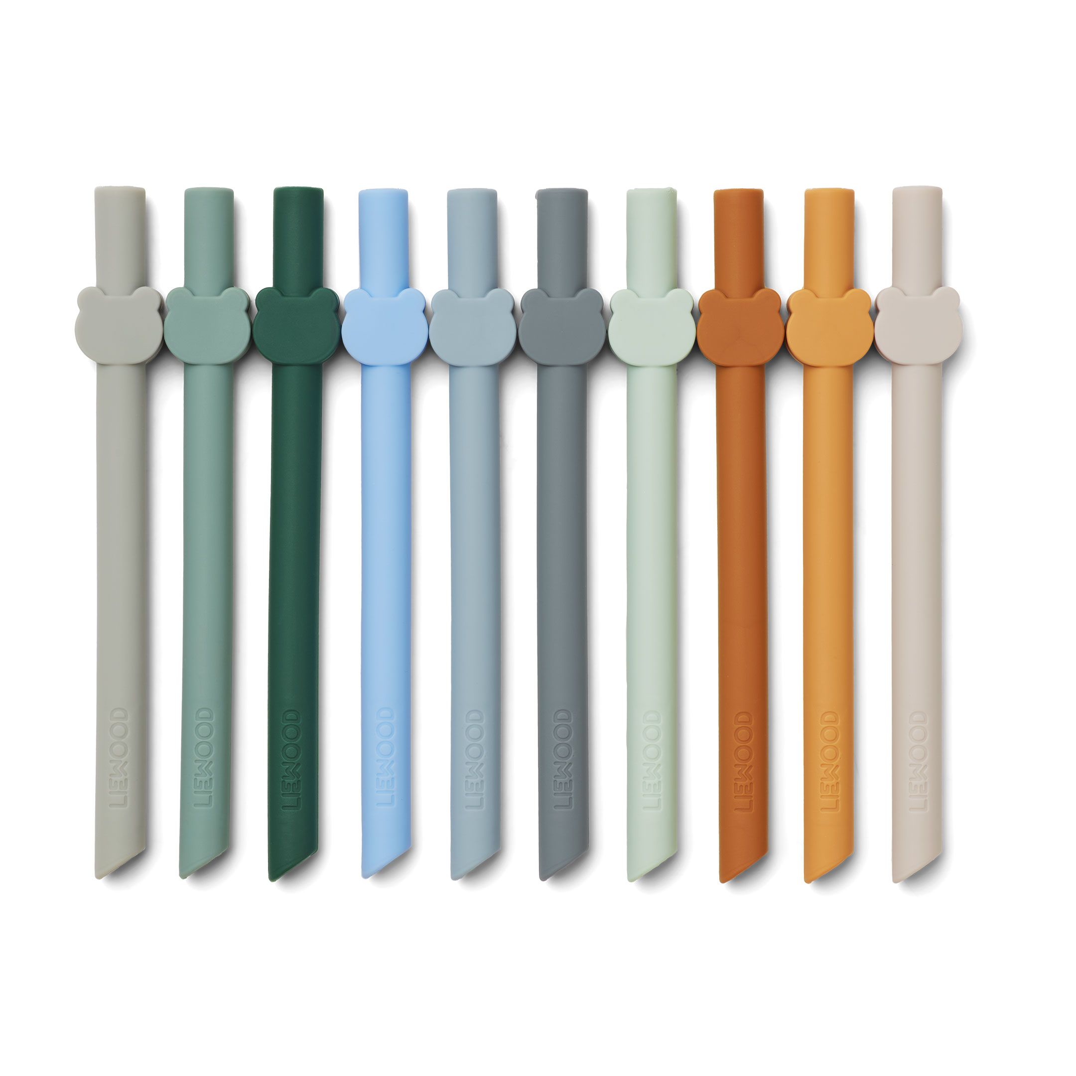 LIEWOOD Badu Sugrör Blue Wave 10-pack