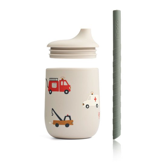 LIEWOOD Ellis Sugrörsmugg Emergency Vehicle 230 ml