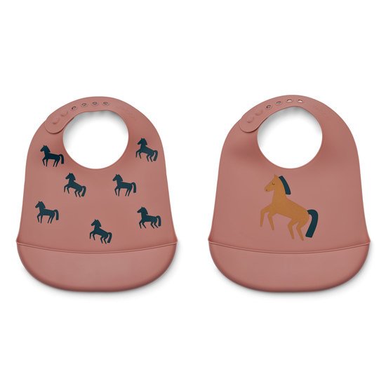 LIEWOOD Tilda Silikonhaklappar Horses 2-pack