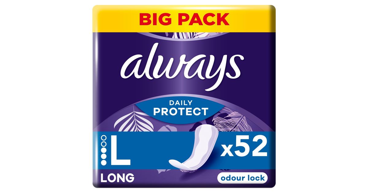 Köp Always Daily Protect Long Trosskydd med Luktkontroll 52 st | MEDS ...