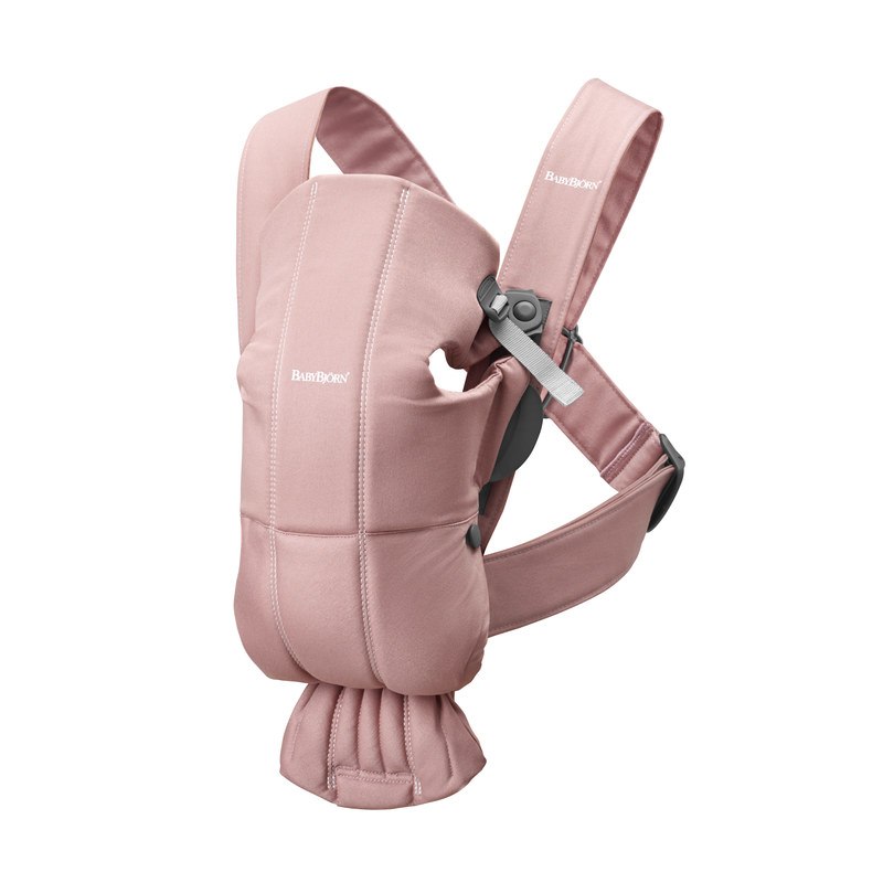 BabyBjörn Bärsele Mini Bomull Dusty Pink