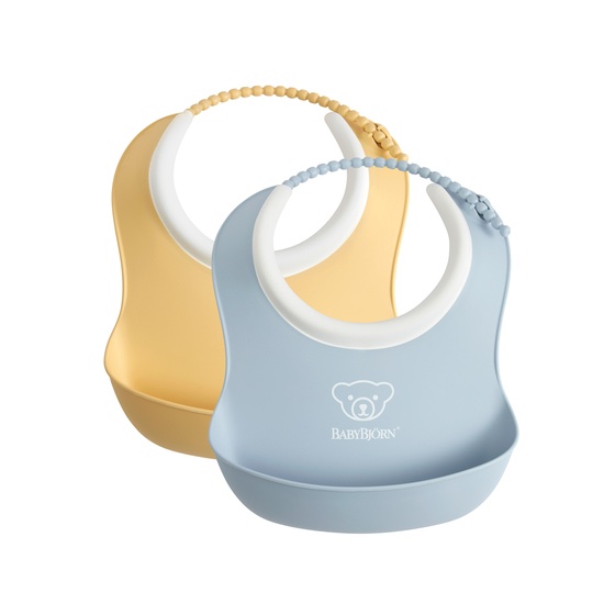 BabyBjörn Liten Haklapp Gul/Blå 2-pack