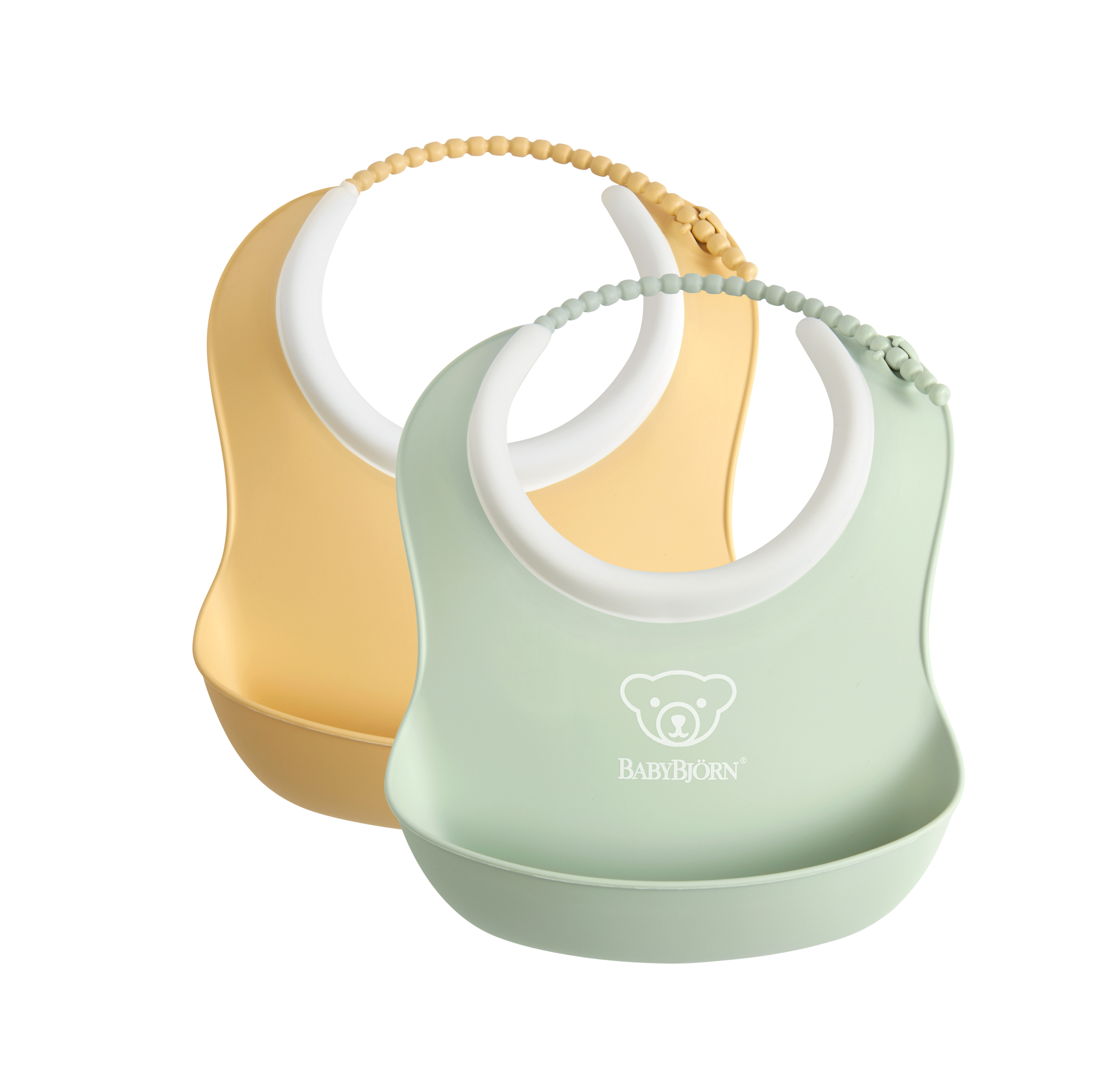 BabyBjörn Liten Haklapp Gul/Grön 2-pack