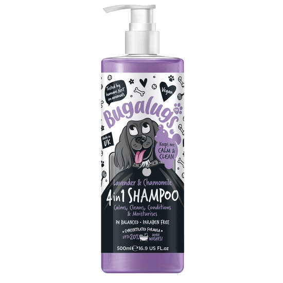 Bugalugs 4 IN 1 Dog Schampo Lavender & Chamomile 500 ml