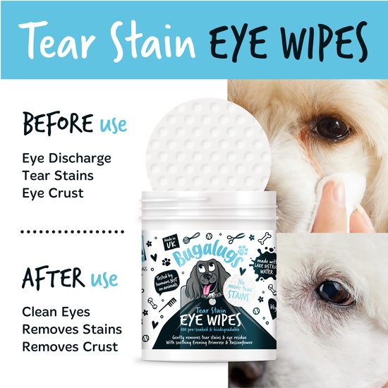 Bugalugs Pre-Soaked Tear Stain Pads 100-pack