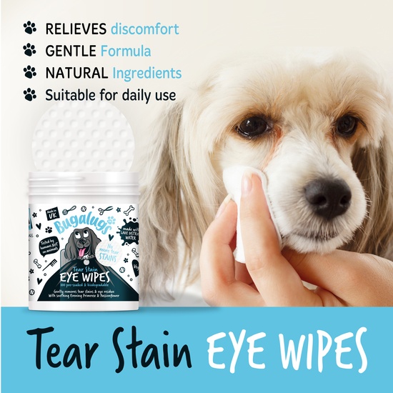Bugalugs Pre-Soaked Tear Stain Pads 100-pack