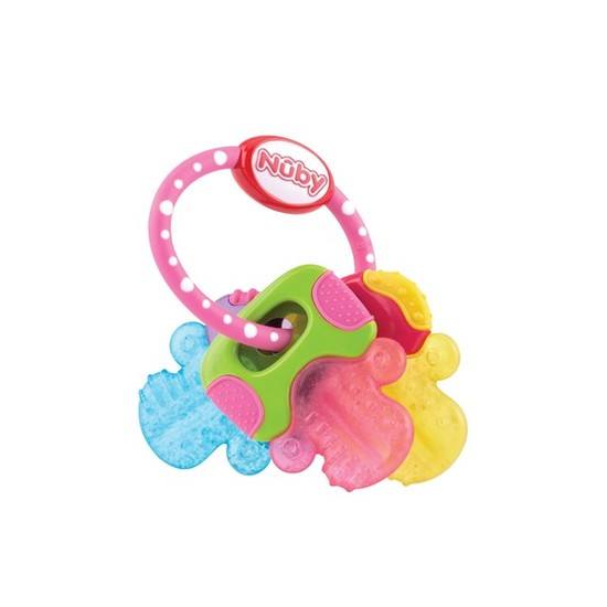 Nuby Bitleksak IcyBite Nycklar 3m+ Rosa/Blå/Gul