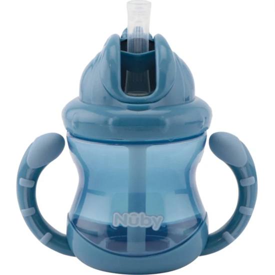 Nuby Twin Handle Flip It Mugg Blå +12m 240 ml