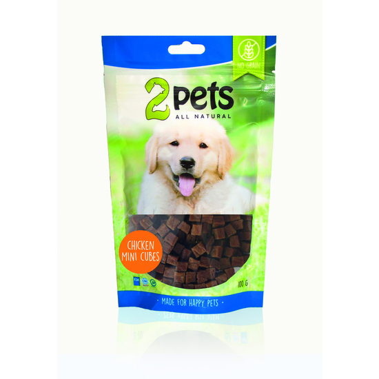 2pets Dogsnack Chicken MiniCubes 100 g