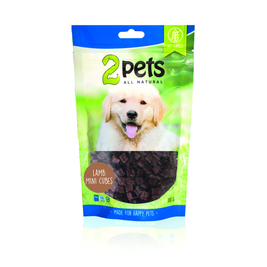 2pets Dogsnack Lamb MiniCubes 100 g