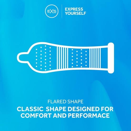 EXS Ribbed & Dotted Kondomer 12-pack