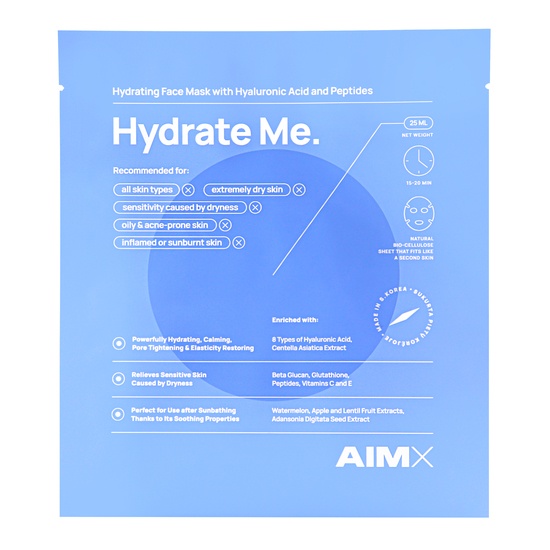 AIMX Hydrate Me Moisturizing Face Mask with Peptides 25 ml