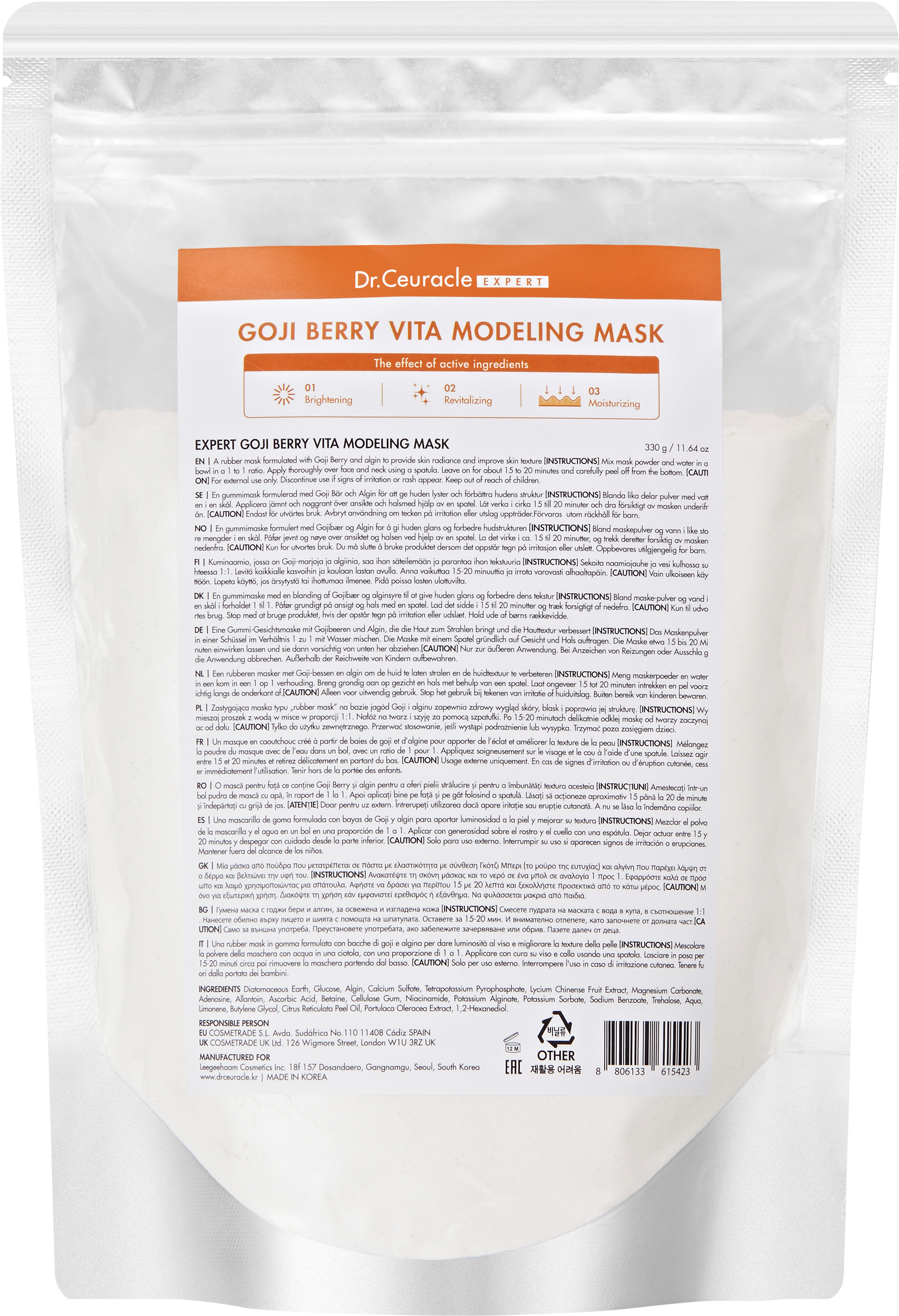 Dr. Ceuracle Goji Berry Vita Modelling Mask 330 g