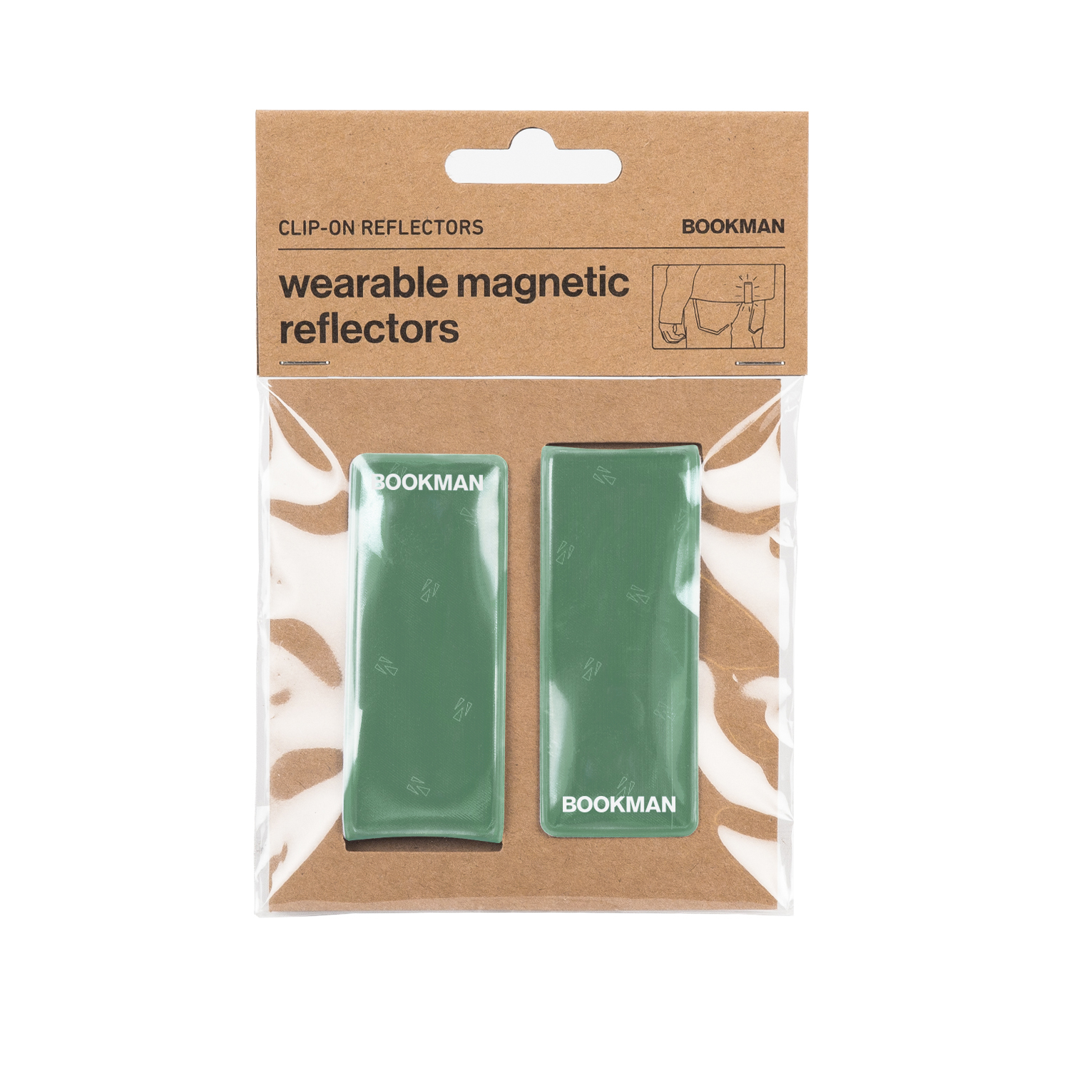 Bookman Urban Visibility Clip-on Reflectors Green