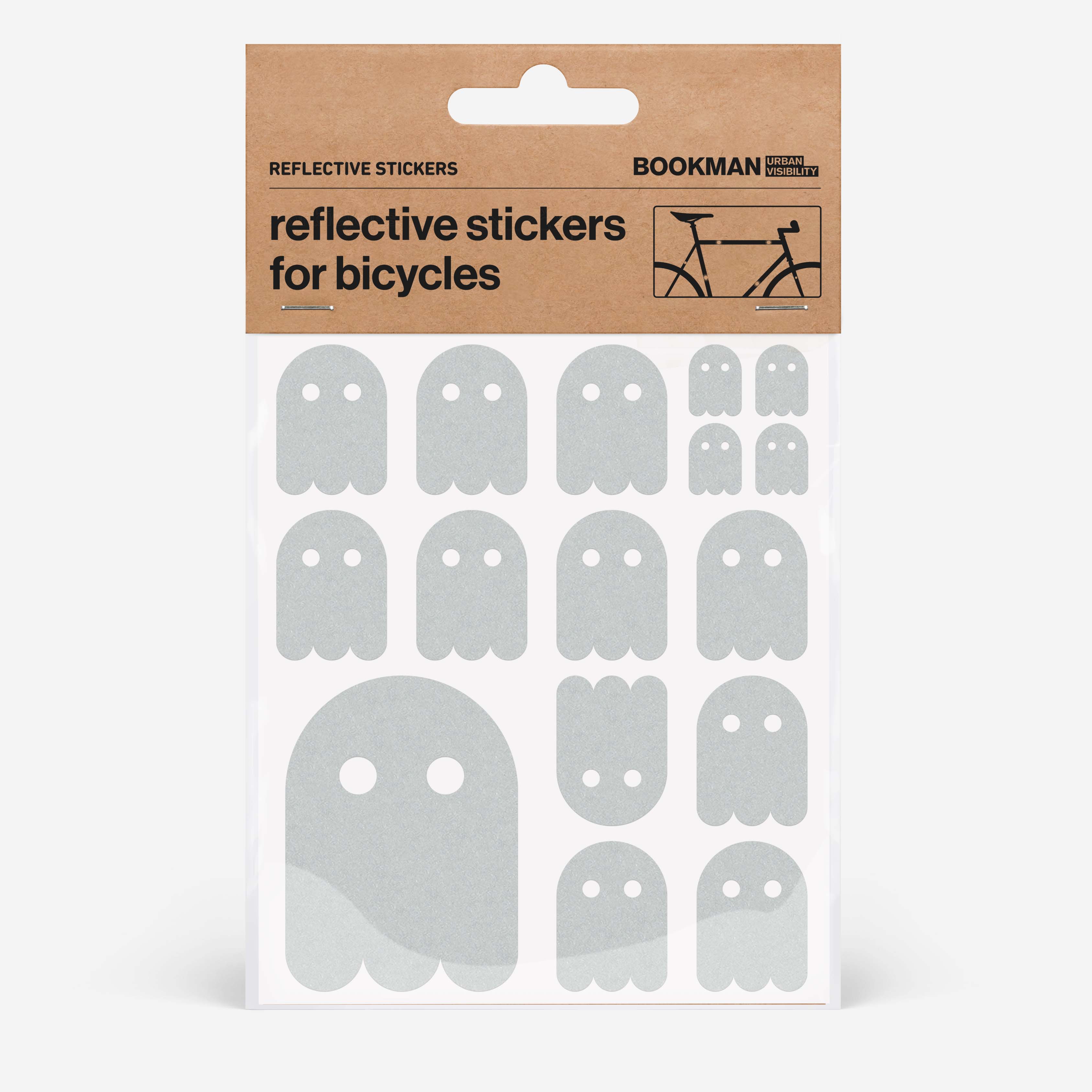 Bookman Urban Visibility Reflective Stickers Ghost White 