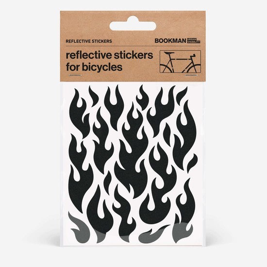 Bookman Urban Visibility Reflective Stickers Flames Black 