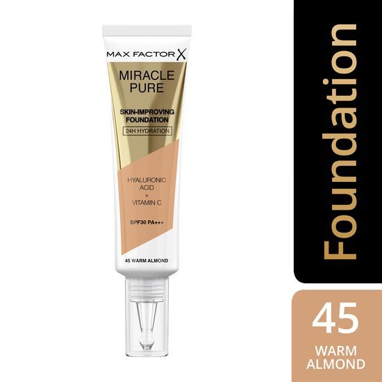 MAX FACTOR Miracle Pure Foundation 45 warm almond