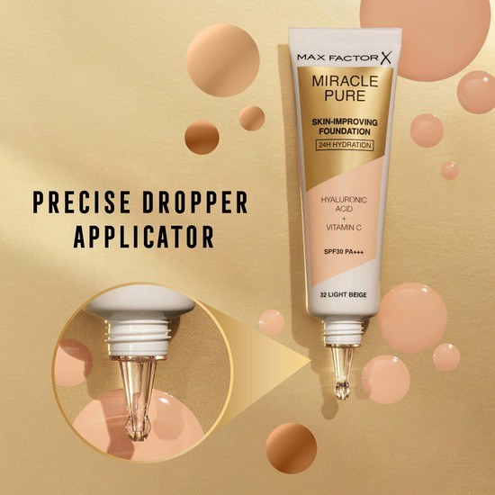 MAX FACTOR Miracle Pure Foundation 45 warm almond