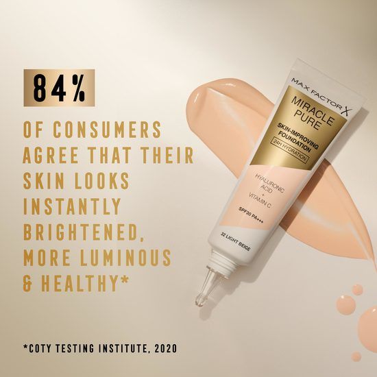 MAX FACTOR Miracle Pure Foundation 45 warm almond