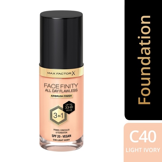 MAX FACTOR All Day Flawless 3in1 Foundation 040 Ivory