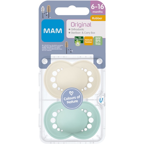 MAM Original Natural Rubber Neutral 6-16m 2-pack