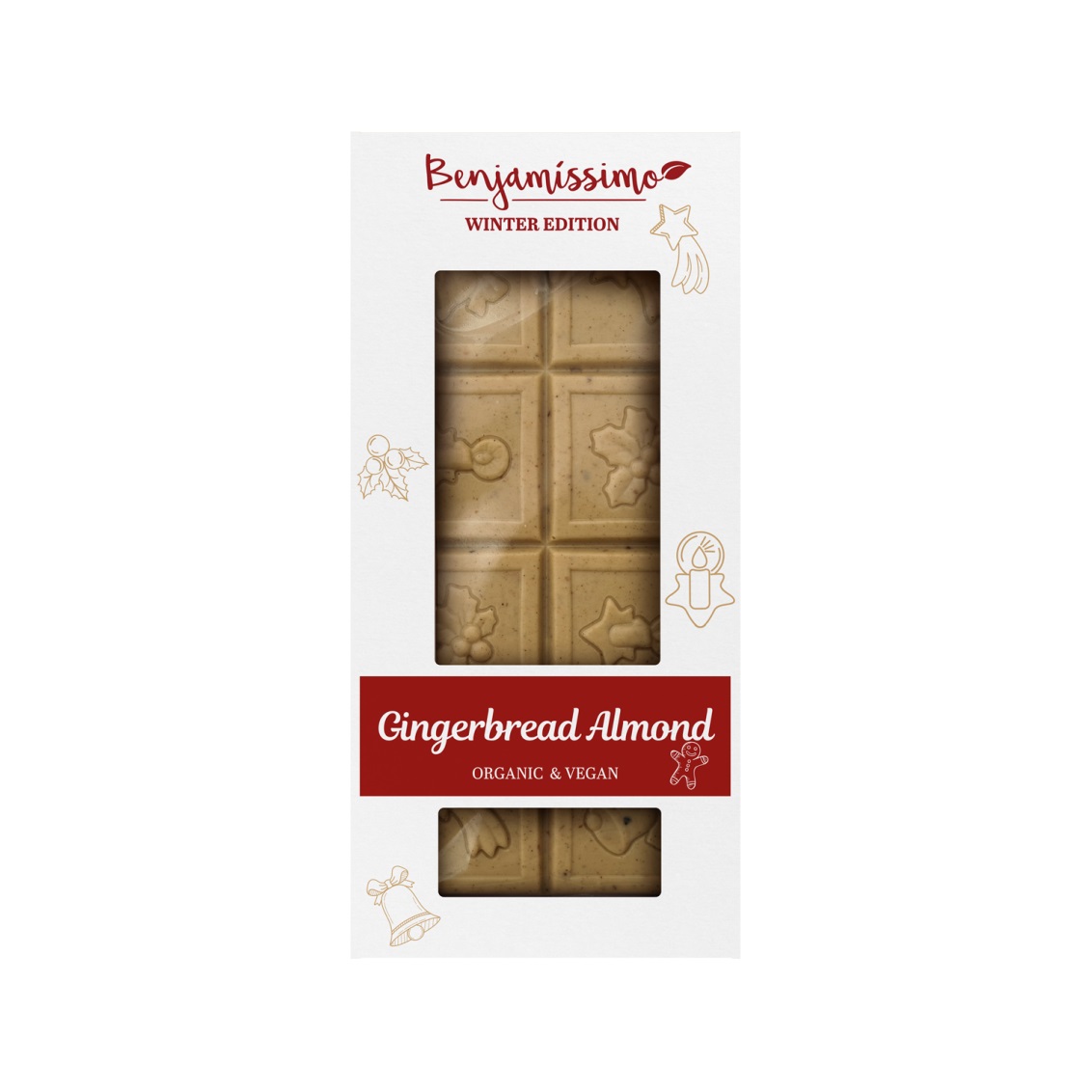 Benjamissimo Choklad Vit Pepparkaka & Mandel 60 g
