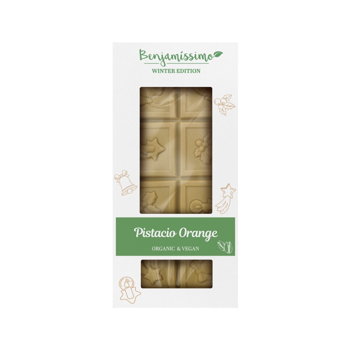 Benjamissimo Choklad Vit Pistage & Apelsin 60 g