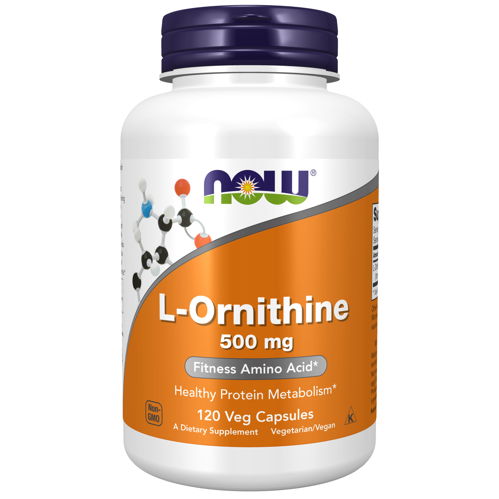 NOW Ornithine 500 mg 120 kapslar