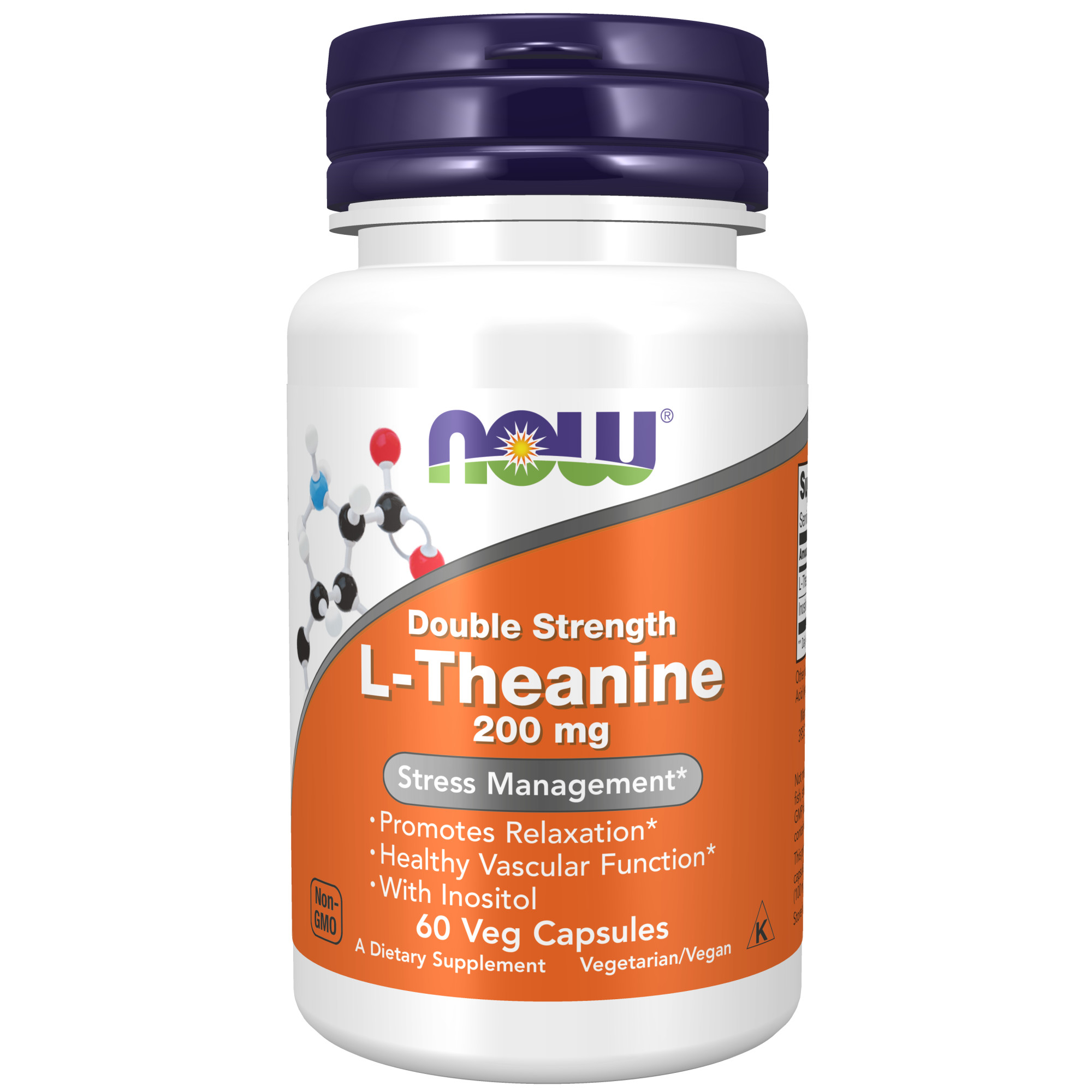 NOW Theanine 200 mg 60 kapslar