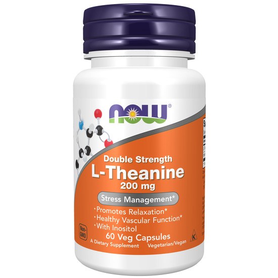 NOW Theanine 200 mg 60 kapslar