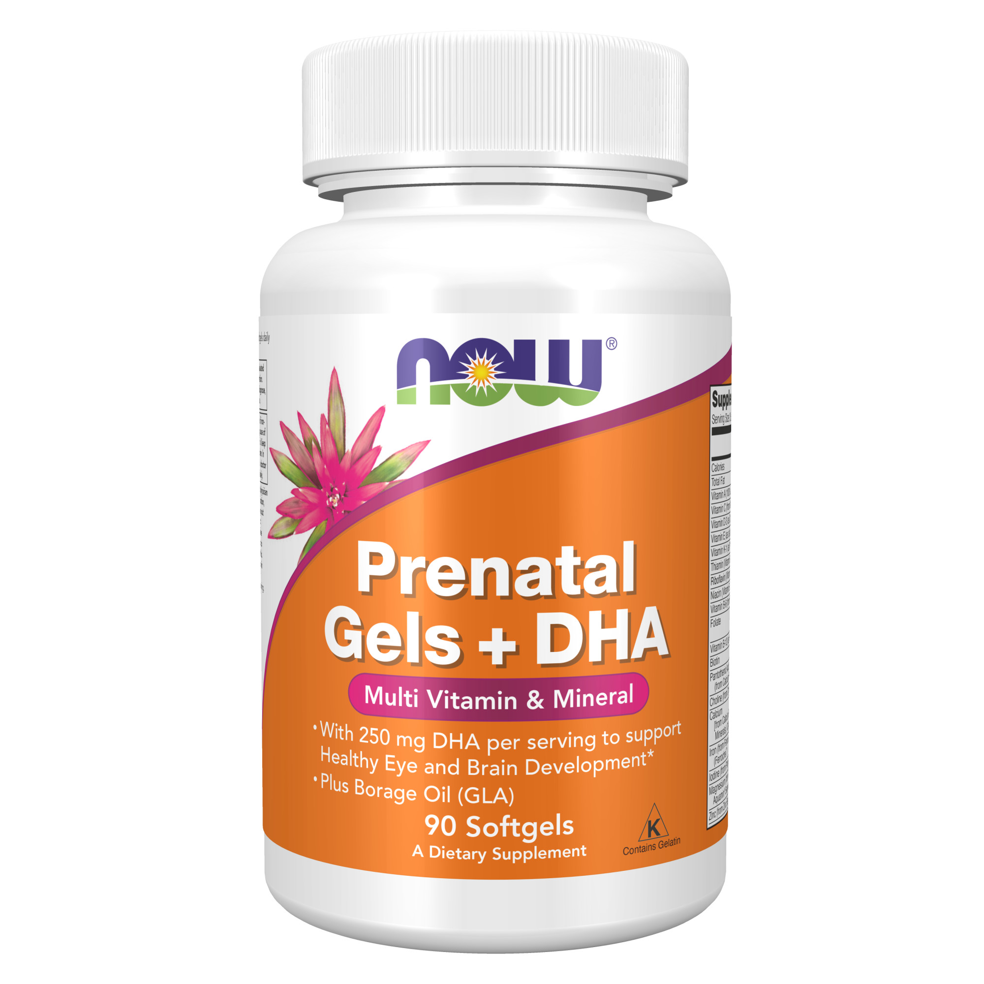 NOW Prenatal Multi med DHA 90 kapslar