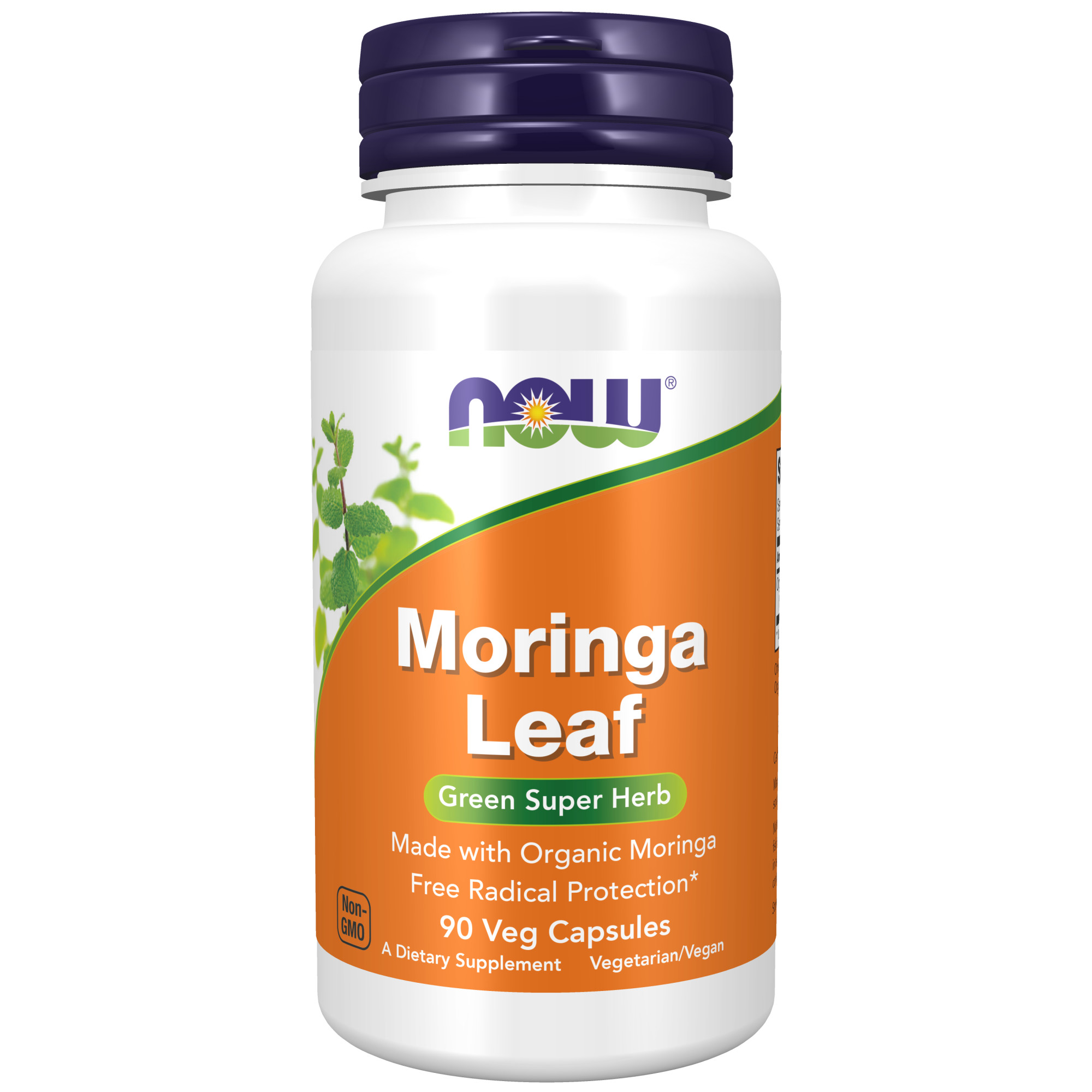 NOW Org Moringa Leaf 400 mg 90 kapslar