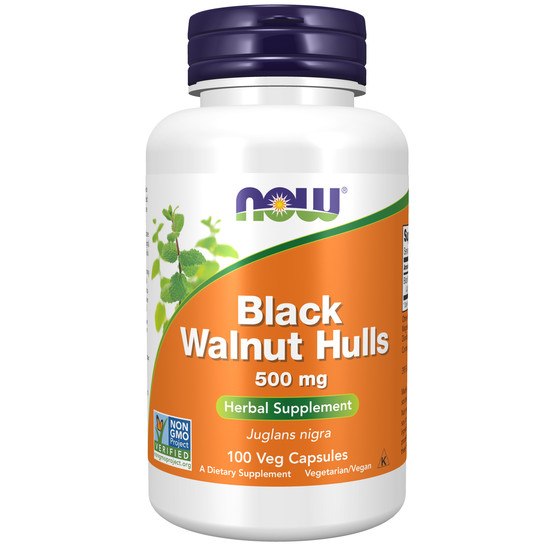 NOW Black Walnut Hulls 500 mg 100 kapslar