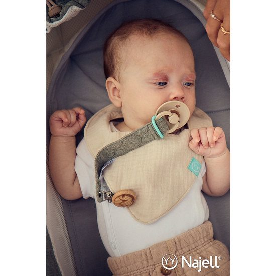 Najell Dregglis Muslin Mercury Grey-Ivory White 2-pack