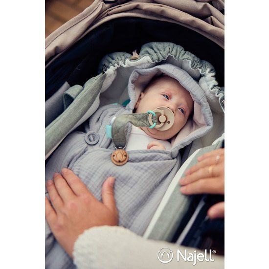 Najell Muslin Baby Overall Mercury Grey