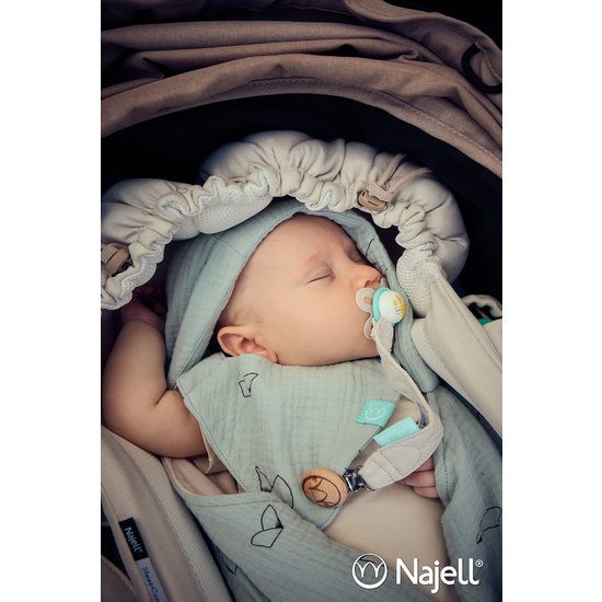 Najell Dregglis Muslin Dream Mint-Ivory White 2-pack