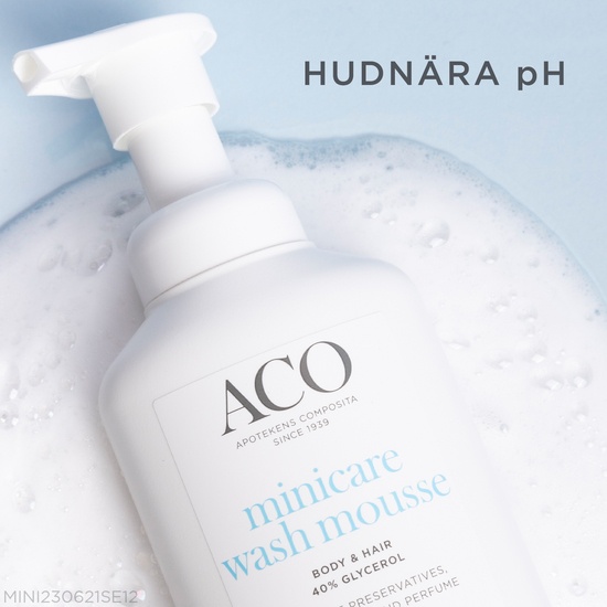ACO Minicare Wash Mousse Parfymfri Tvättvål Barn 200 ml