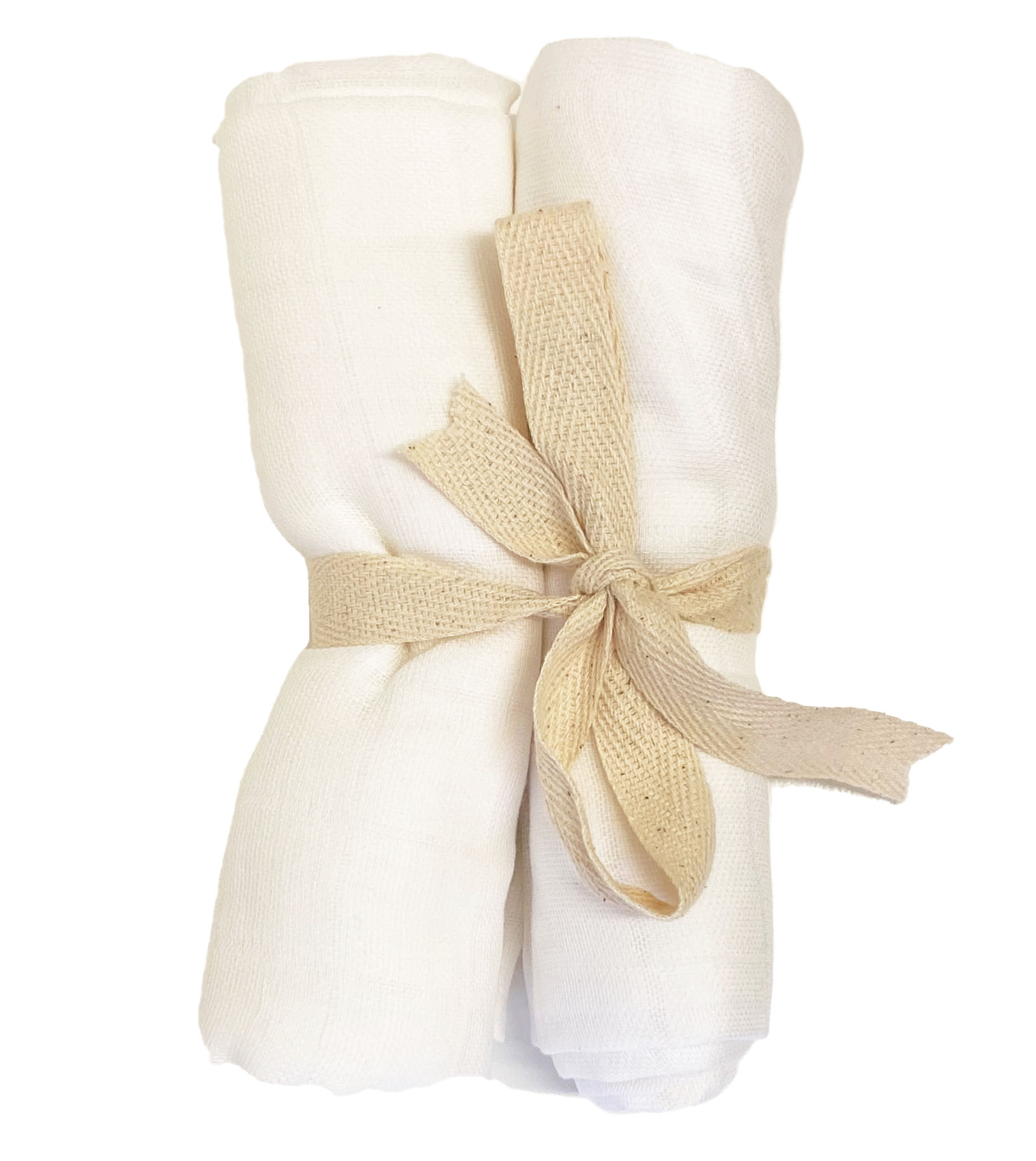 Geggamoja Muslinfiltar White 55 One Size 2-pack