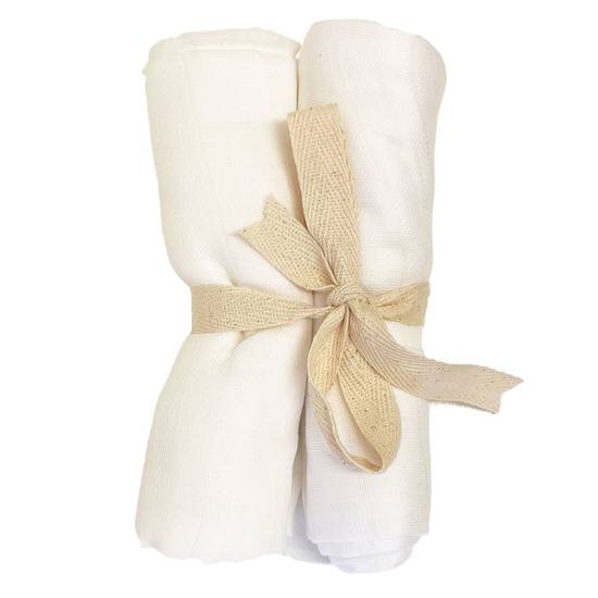 Geggamoja Muslinfiltar White 55 One Size 2-pack