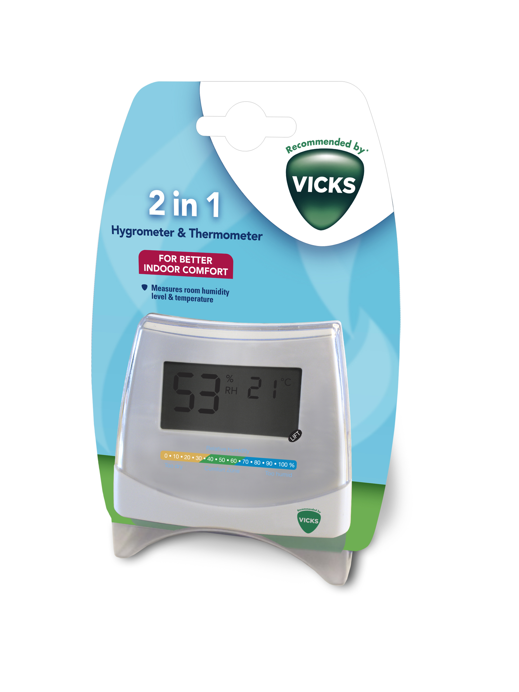Vicks Accessories 2 in 1 Hygrometer & Thermometer
