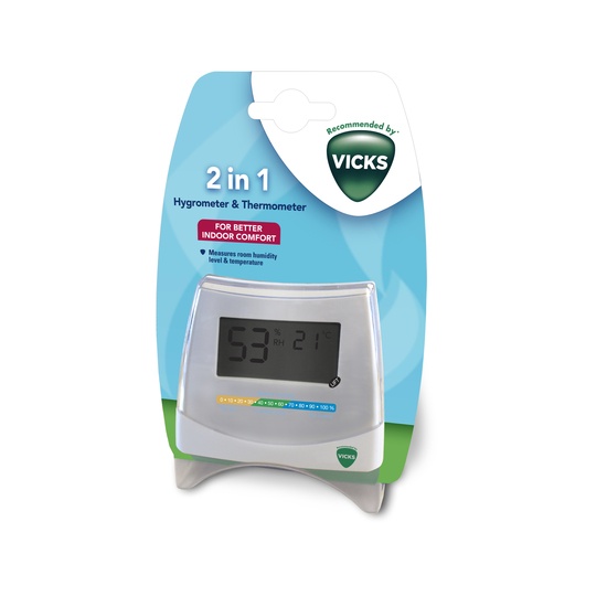 Vicks Accessories 2 in 1 Hygrometer & Thermometer