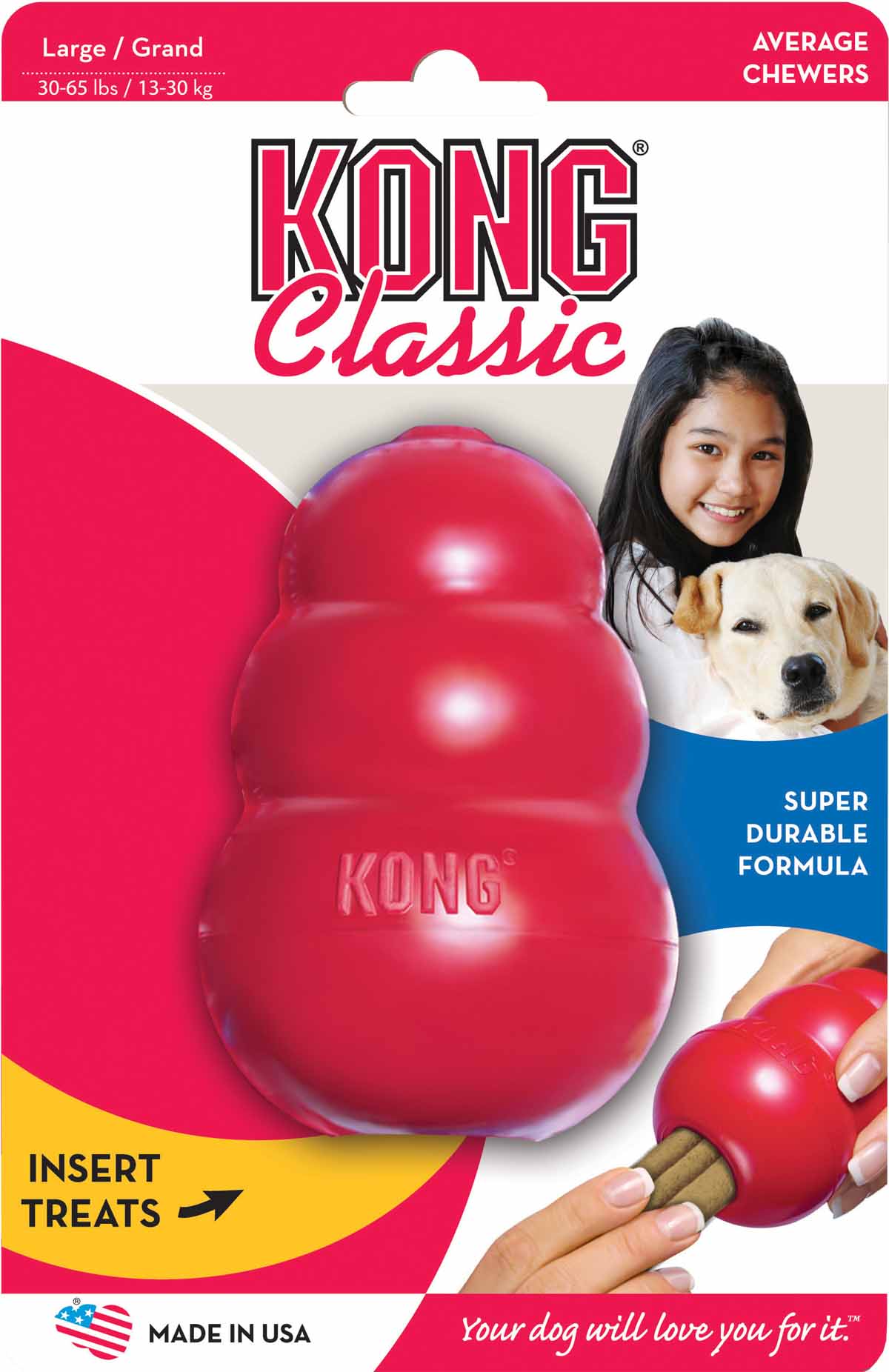 Kong Classic Röd L 11 x 7 cm
