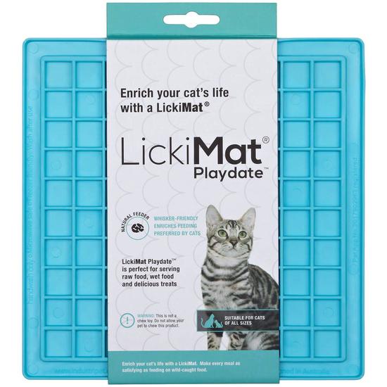 Lickimat Cat Playdate Ljusblå 20x20 cm