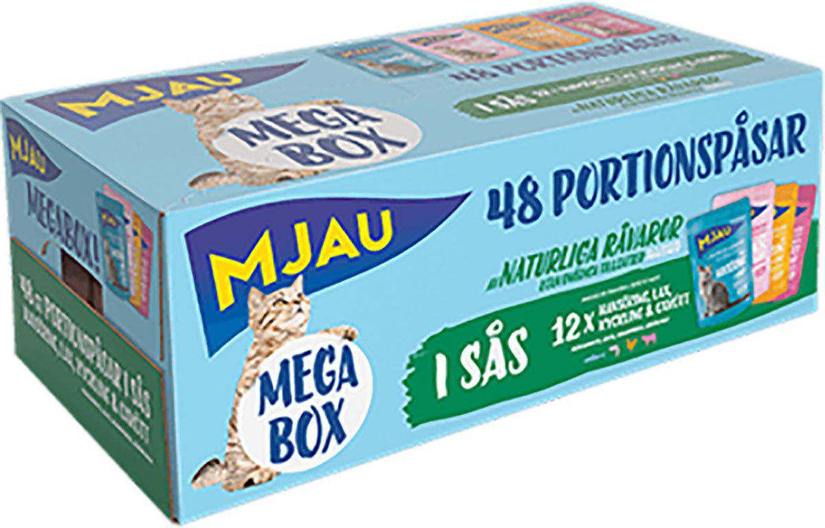 Doggy Mjau Pouch Megabox Kött & Fisk i Sås 48x85 g